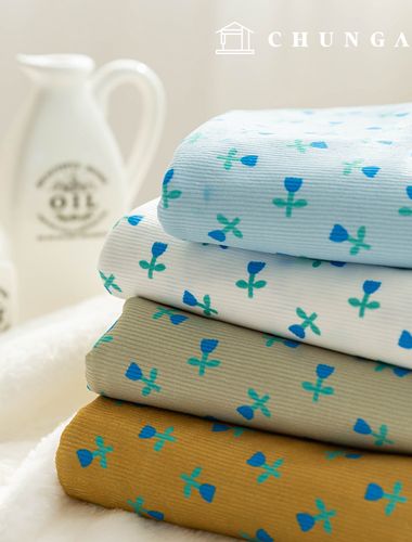 燈芯絨布料，採用強力16W燈芯絨布料，帶有花卉圖案，寬大，適合冬季穿著，4種不同類型的泡沫