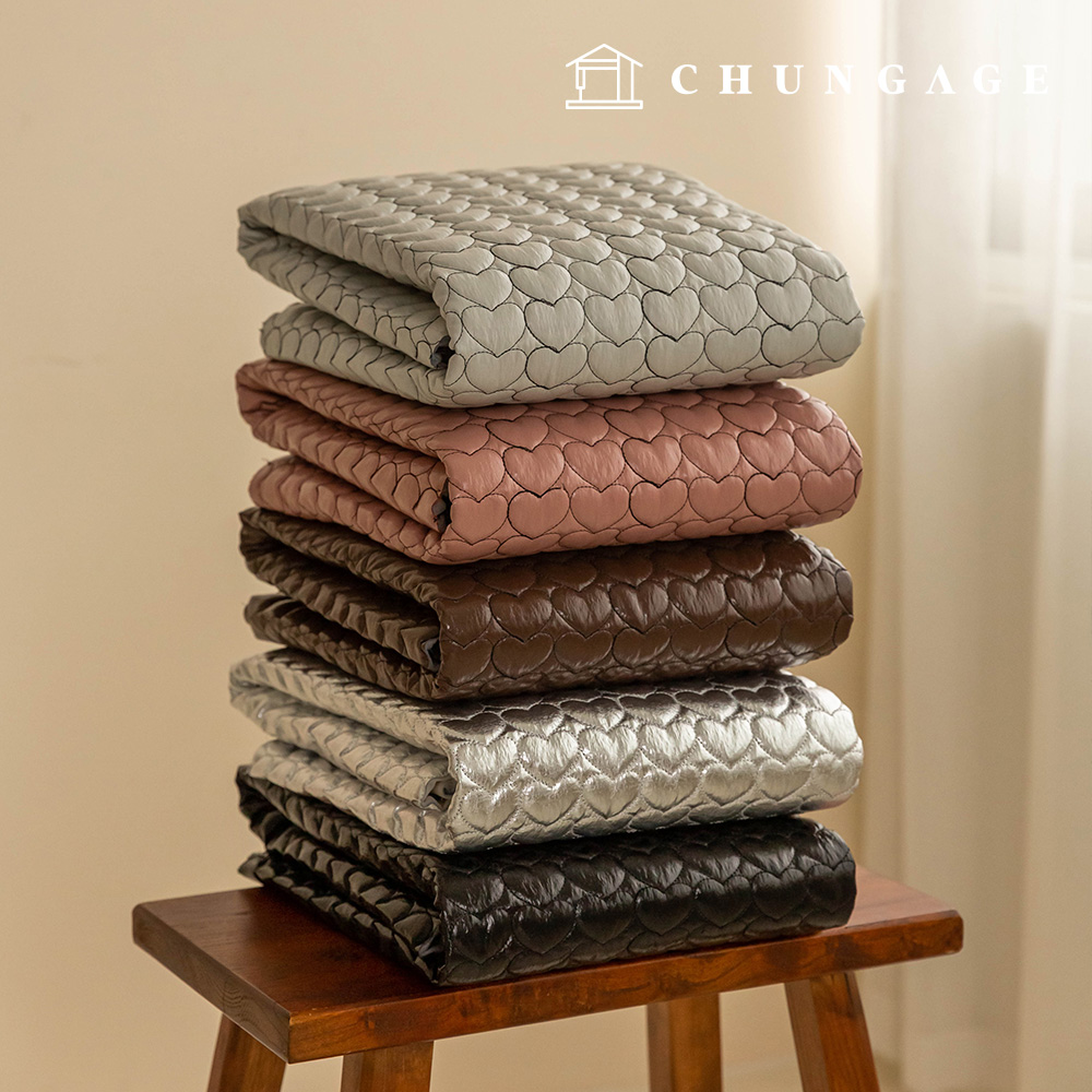 縫紉材質 愛心雙面絎縫布料，防水，可生物洗滌，5片裝，寬幅，高幅，光澤，5種款式