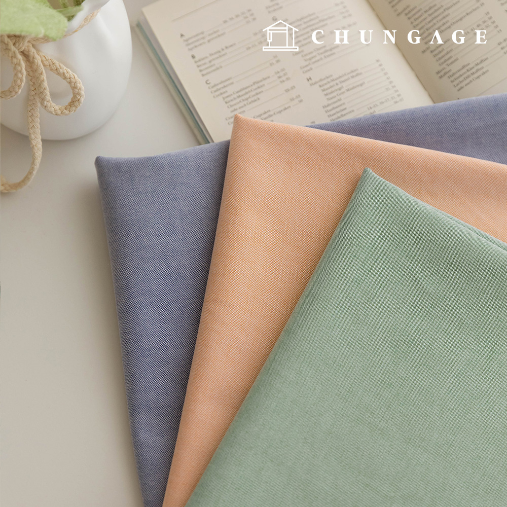 卡洛琳,三種帶有染色圖案的素色棉布