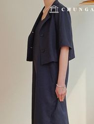 服裝圖面 女式簡約連身外套 女裝無衣服 服裝製作圖 P1704