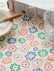 防水布 牛津布 花卉圖案 花朵層壓板 TPU 霧面