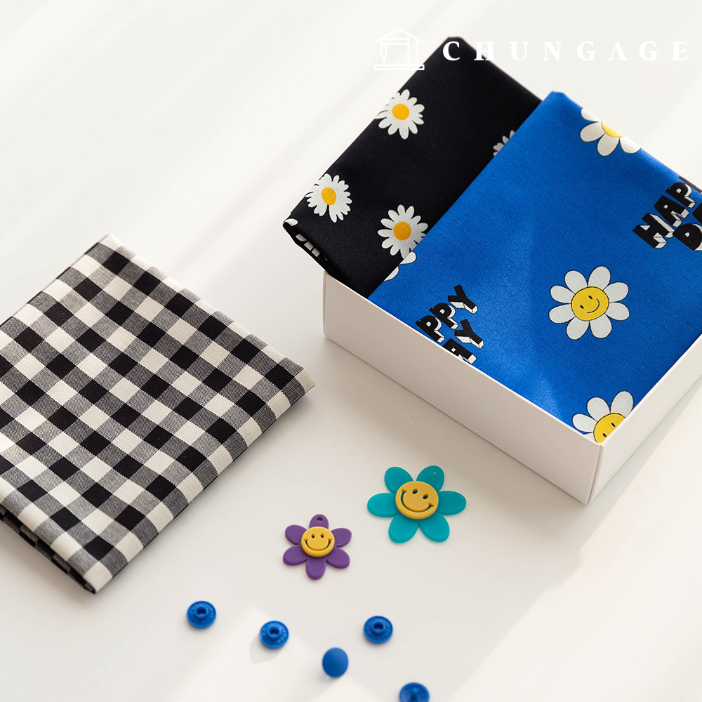 布料包 碎花布料 雛菊花格紋布 絨毛玩具 狗狗衣服製作 3 種 184