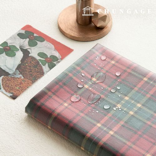 防水牛津布 復古/復古布料 層壓TPU 冬季櫻桃黃紅色