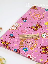 全棉牛津布花朵圖案花布料花心粉