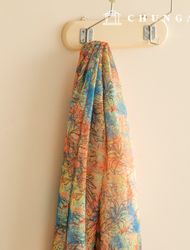 絲質布料 DTP 花卉寬絲聚酯布料 31 Scrow Hibiscus