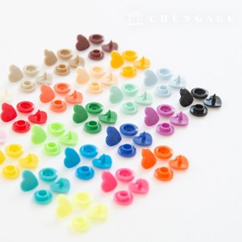 Snap Button Plastic T Button Snap Button T Button Love Heart 12mm 23款