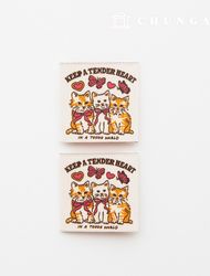 棉標雙焊織嘜 貓兄弟 2pcs