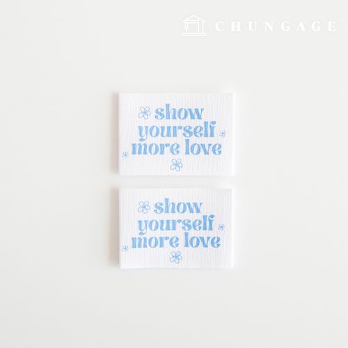 棉質標籤雙面標籤More Love 2 件裝