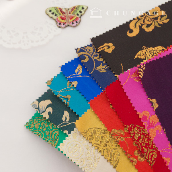 1套韓服布料刺繡布料材料毛皮編織玩具狗韓服製作花郎金線11種