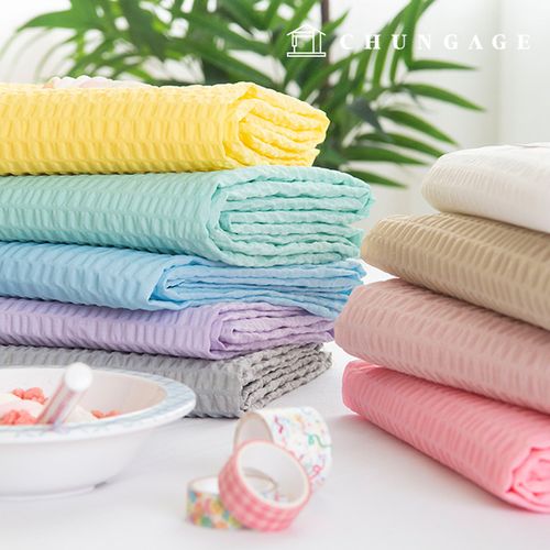 Jijimi Fabric Ripple 泡泡紗夏季面料 9種棉花糖