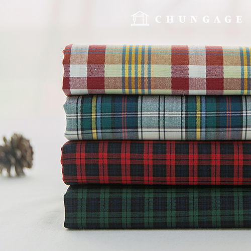 1 碼 綿 Fabric 格子 Fabric 紗線染色 20 件 Old/old 4 種堤防