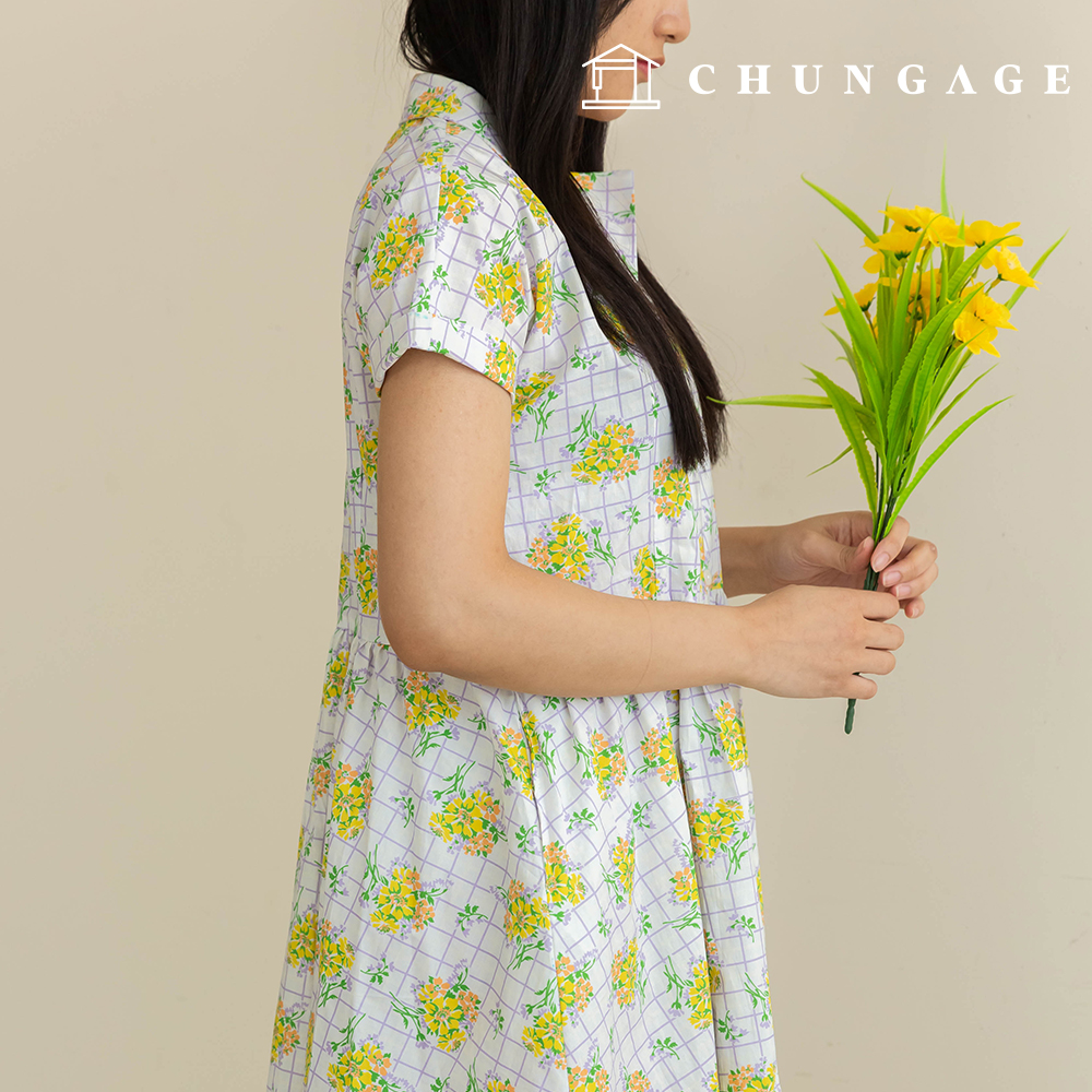 棉布 60 片裝 中密度 格紋 花卉圖案 花布 Yunoa 3 種