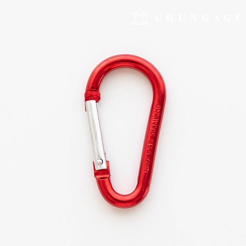 鋁製登山扣超輕量二元環紅色