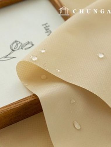 防水布 牛津布防撕裂 210D 寬幅 鑽石米色