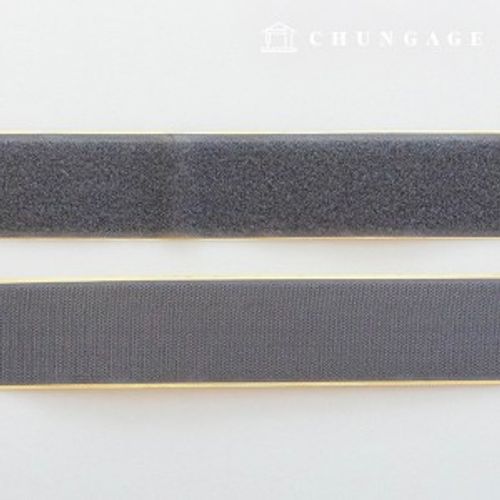 Velcro 黏性 50 毫米魔鬼氈膠帶，1 件，雙面，深灰色
