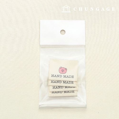 按扣標籤棉標蜂蜜豬手工製作 4 件 53606