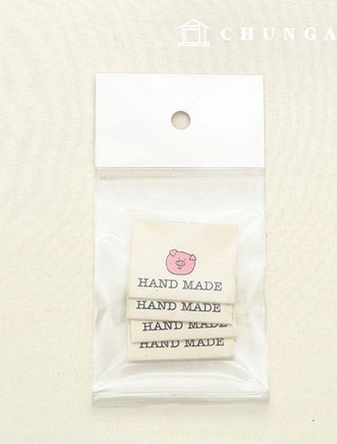 按扣標籤棉標蜂蜜豬手工製作 4 件 53606