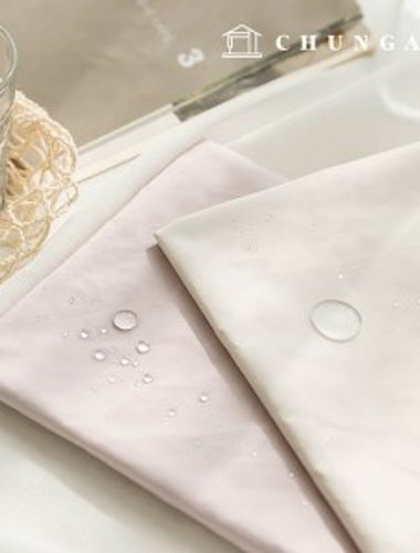 Poly Fabric 防風衣桃色服裝 內襯 防水燈芯草 2 種