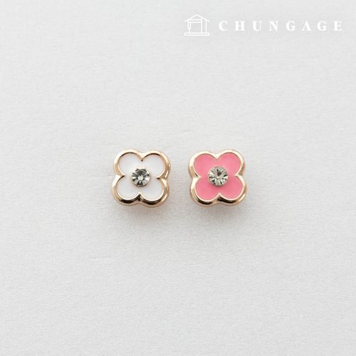 四葉草花蕾豎款方扣環營服裝製作