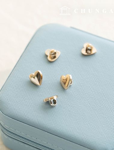 簡單關鍵點金屬愛心紐扣製作