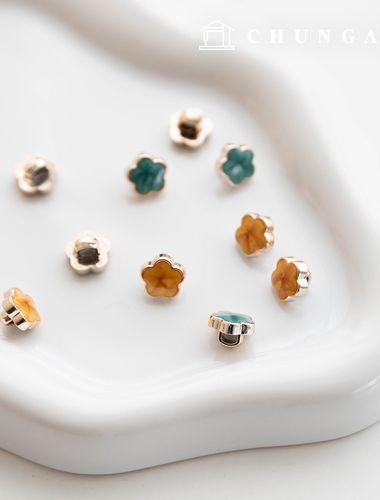 環氧花形金屬紐扣製作