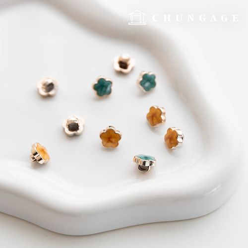 環氧花形金屬紐扣製作