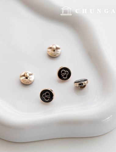 失去你黑色圖案樹脂金色扣環服裝製作