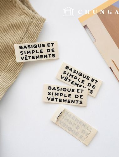 雙折棉標，簡單標籤，4 件