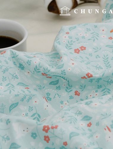 棉質桌布 桌布 桌罩 Dol Table 活動桌布 薄荷兔 90x110