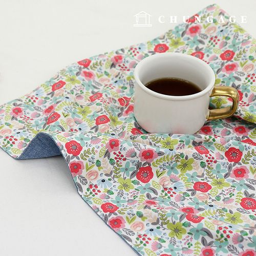 棉質桌布 桌布 桌套 Dol-sang 活動桌布 伯爵灰花 90x110