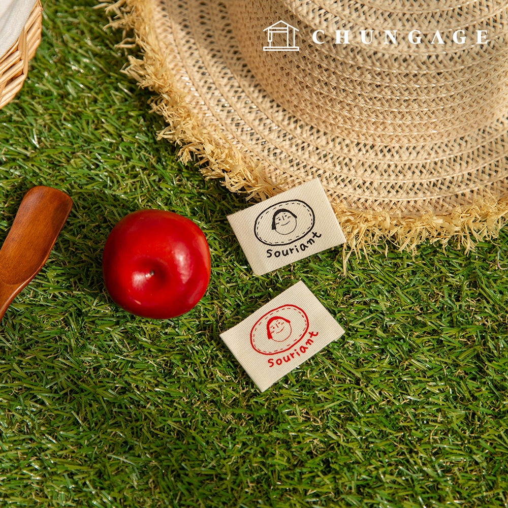 棉質標籤雙面笑臉女孩2種2包