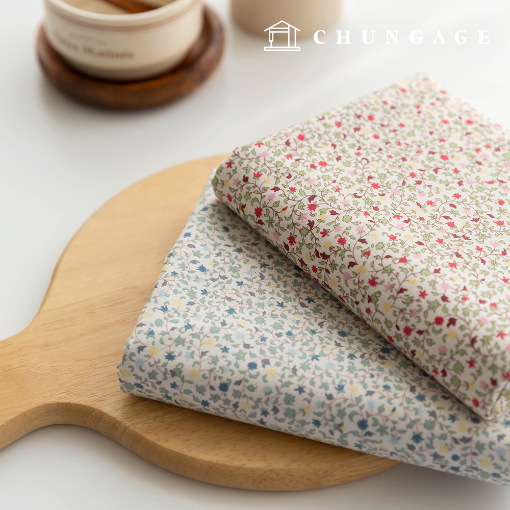 30片裝純棉高密度花卉圖案布料筏2種