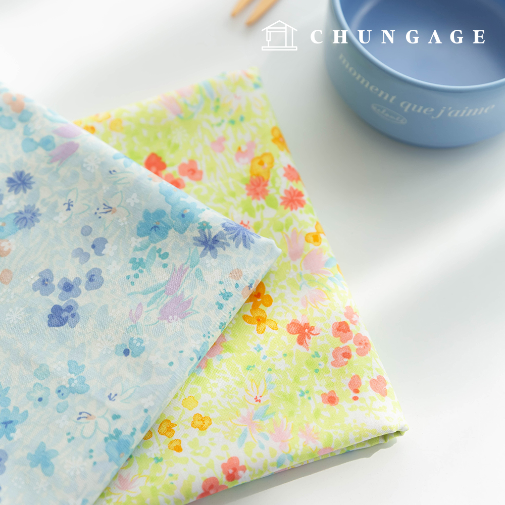 30片裝棉布高密度花卉圖案花朵布料曼陀林2種