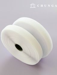 魔術貼魔術貼縫紉用魔術貼膠帶 白色 25mm 10 卷