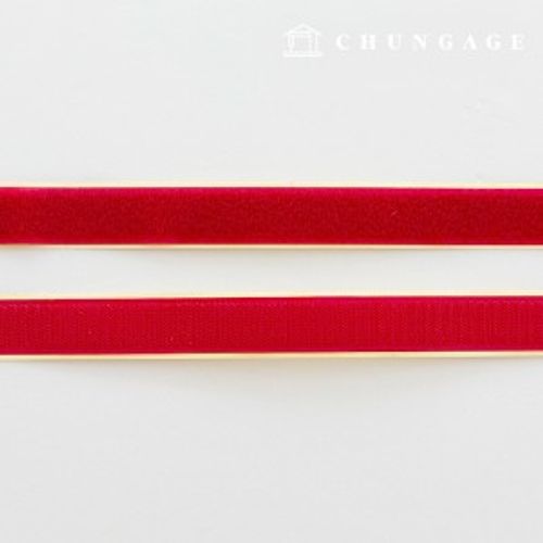 魔鬼氈黏性 25 毫米黏性魔鬼氈膠帶 1 件雙面女裝紅色