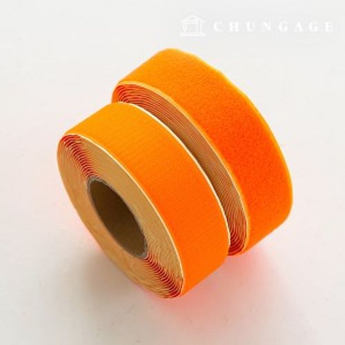 魔鬼氈 10捲裝 雙面魔鬼氈 黏性膠帶 50mm 橙黃色