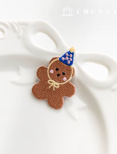 2 種熱黏性 wappen 泰迪熊貼片