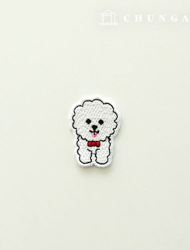 黏性 Wappen 比熊愛小狗 Wappen 貼片