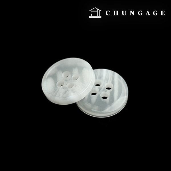 塑膠襯衫紐扣 Ciel Basic 13mm 白色 10個 63708