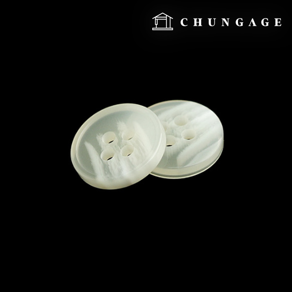 塑膠襯衫紐扣 Ciel Basic 13mm 乳白色 10個 63707