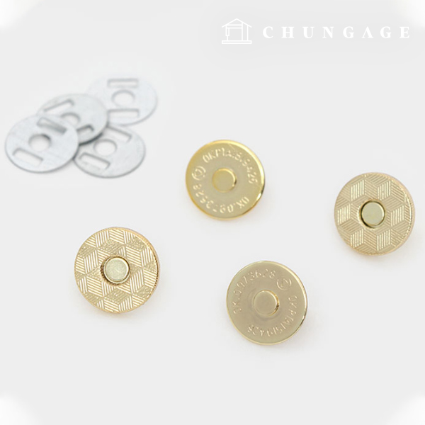 磁扣 按扣 14mm 修身 圓形 金色 77166