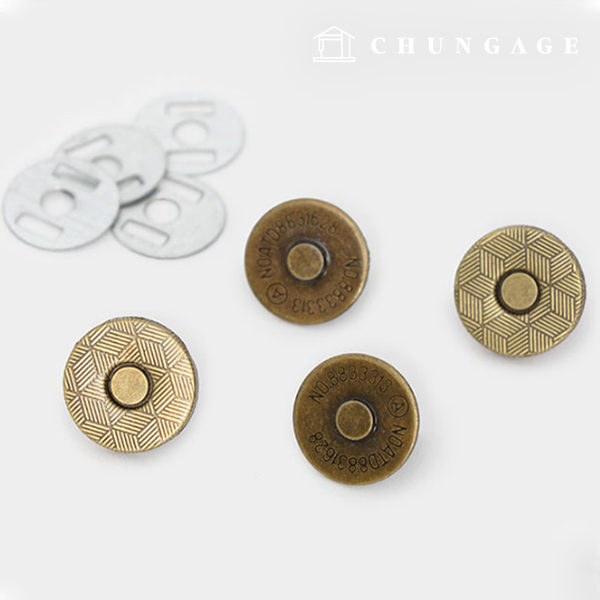 磁扣按扣 14mm 修身圓形古金 77167