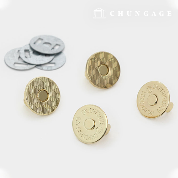 磁扣 按扣 18mm 修身 圓形 金色 77162