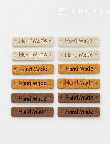 4 包皮革標籤，3 種修復/原始手工標籤