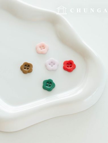 塑膠花4孔花紐扣服飾製作