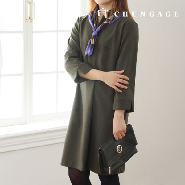 女士正裝長袖襯衫裙製作圖 P833