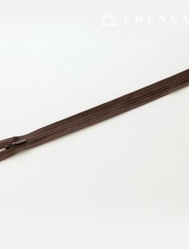 Console拉鍊 單溶膠拉鍊 隱藏拉鍊 25cm 咖啡色
