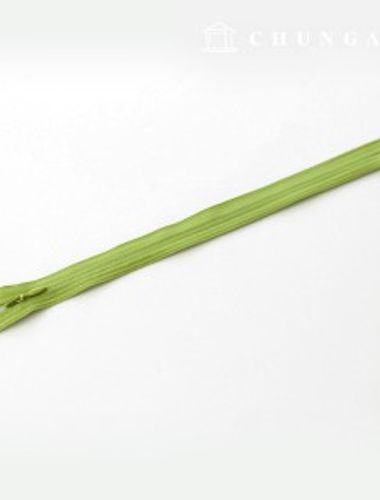 Console拉鍊 單溶膠拉鍊 隱形拉鍊 25cm 草綠
