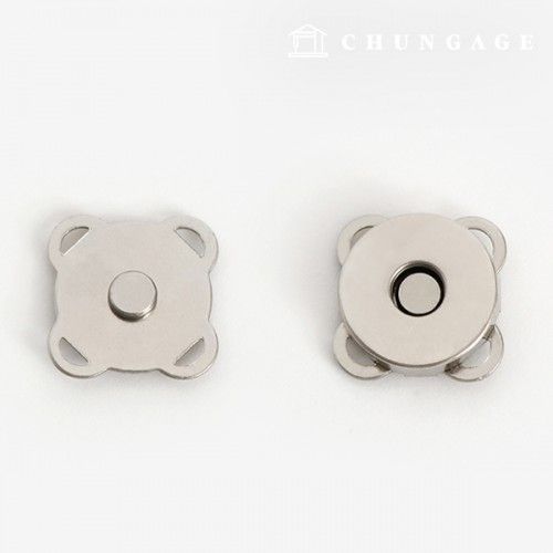 磁性紐帶按扣貼花扣環 18 毫米銀色 47930