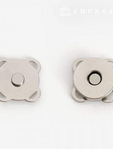 磁性紐帶按扣貼花扣環 18 毫米銀色 47930